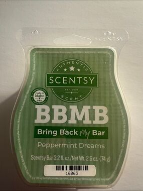 RETIRED/DISCONTINUED BBMB Scentsy Peppermint Dreams Wax Bar